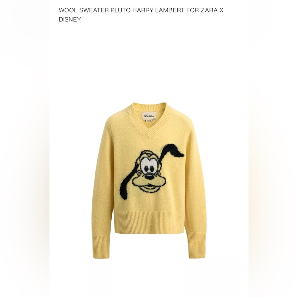 NWT Harry Lambert for Zara x Disney Pluto sweater size Large wool sweater
